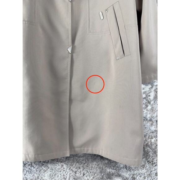 Jessica Size 14 Outdoor Snap Button Overcoat Beige V Neck Long Sleeve - Picture 2 of 9